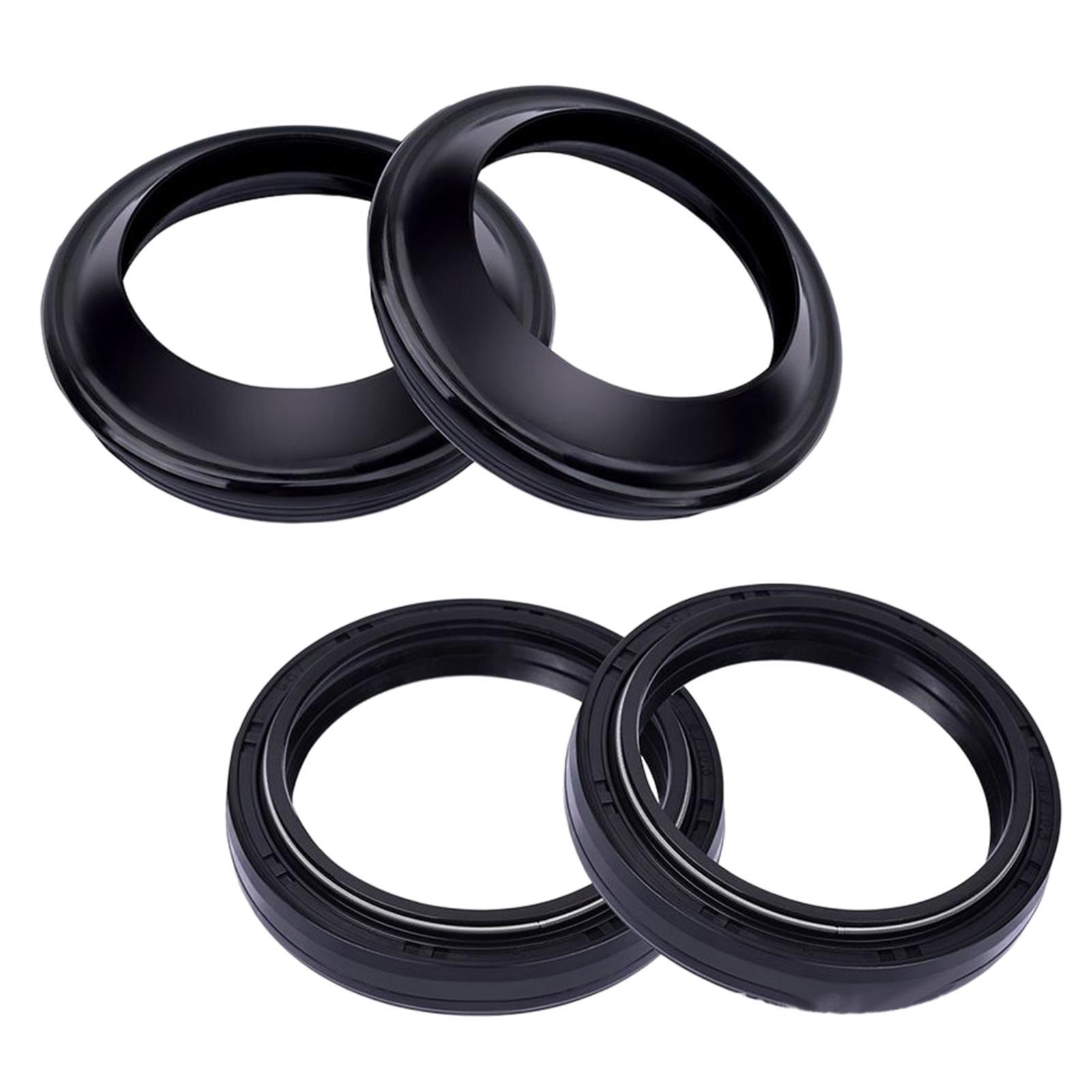 4Pieces Motorcycle Front Fork Dust and Oil Seal Accessories Durable High Performance Premium Replaces Spare Parts