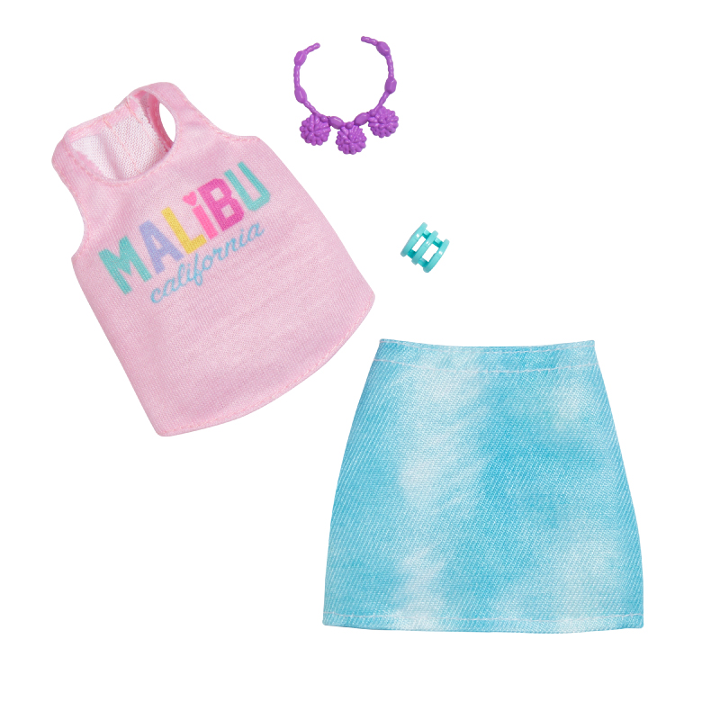 Đồ Chơi BARBIE Phụ Kiện Búp Bê Thời Trang Váy Và Áo Malibu HBV35/GWC27