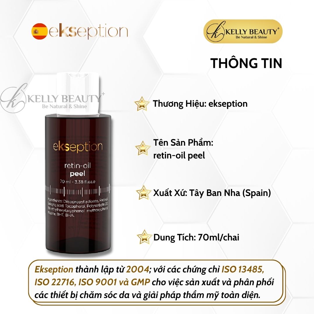 ekseption Retin-Oil Peel 70ml - Chống Lão Hóa, Đều Màu Da, Se Lỗ Chân Lông | Kelly Beauty