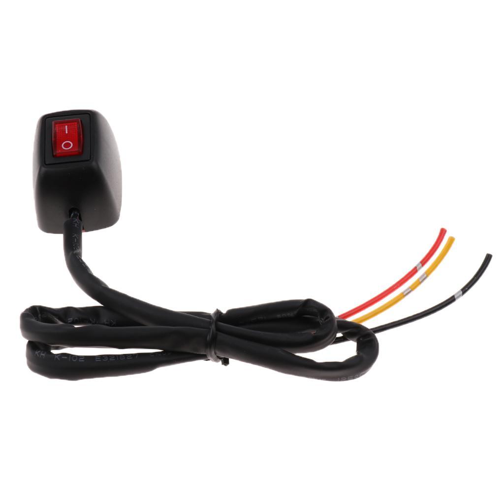 5x12V 10A Car Sticky Push Button Switch ON/OFF Control Ship Type Red Light