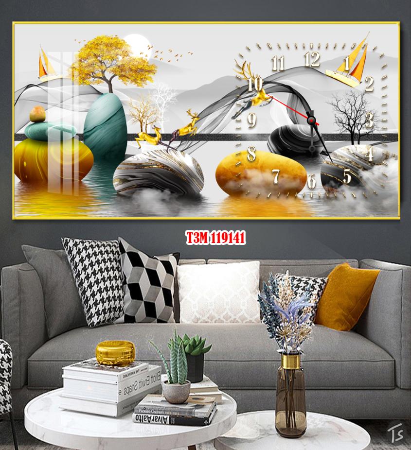 Đồng Hồ Treo Tường Trang Trí Tranh Tráng Gương 3D - In UV công nghệ cao - Giá Xưởng