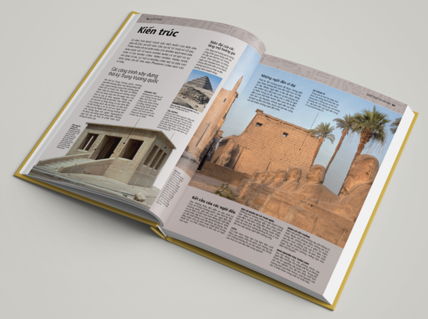 Sách Ancient Egypt ( Ai Cập cổ đại ) - Tổng Hợp Kiến Thức Lịch Sử Của Nền Văn Minh Ai Cập - Á Châu Books, Bìa Cứng, In Màu