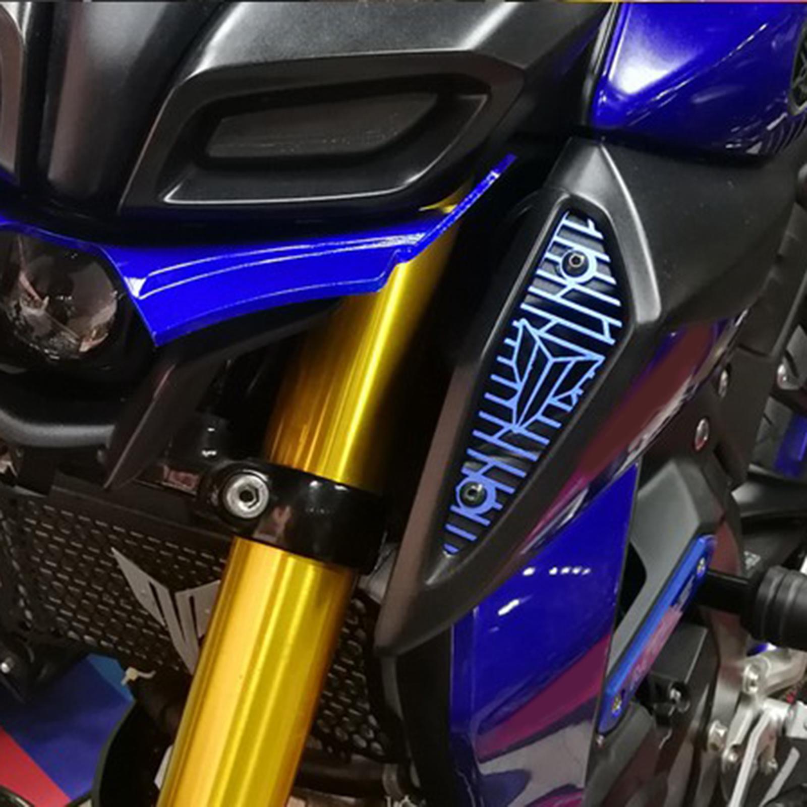 2 Pieces Motorcycle Air Intake Grill Cover Guard, Protection Protector for Yamaha MT-15 18-20 Motorbike, Replace Parts Accessories Black