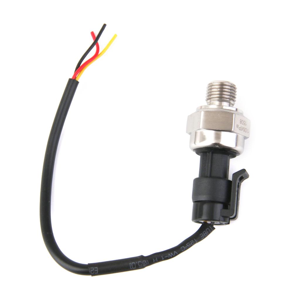 5V DC G1/4 Pressure Transducer Sensor 0-10MPa for Oil Fuel  Air