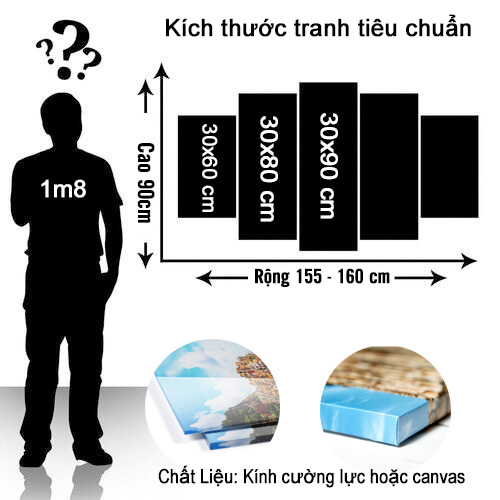 Tranh canvas treo tường - Thuận Buồm Xuôi Gió CE42 - vải canvas kim tuyến dán Pima, khung viền composite, công nghệ in UV