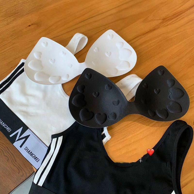 Áo bra M31, Bra thể thao phối sọc dáng croptop chất thun dệt thấm hút mồ hôi