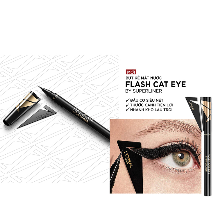 Bút Kẻ Mắt L'Oreal Paris Flash Cat Eye By Superliner Chống Nước Lâu Trôi PL805