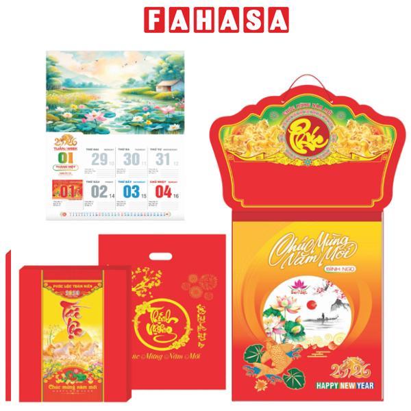 Lịch Bloc 52 Tuần - Sen Việt - Bảng Treo Metalize - 32 x 42 cm - TĐ50