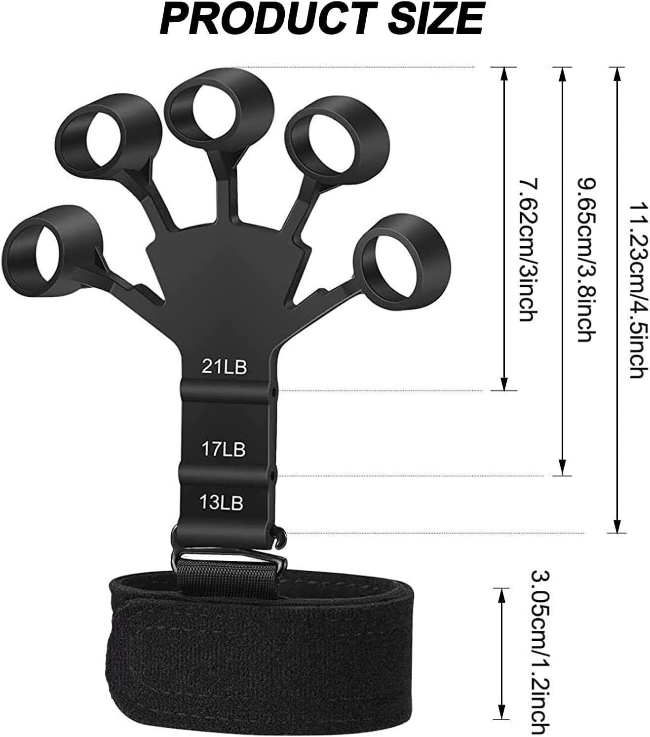 Trình huấn luyện ngón tay Silicone kìm kẹp tay cầm mạnh mẽ ngón tay tay cầm tay cầm tay huấn luyện tập thể dục đào tạo tập thể dục sức mạnh tay Color: Hollow black grey 1