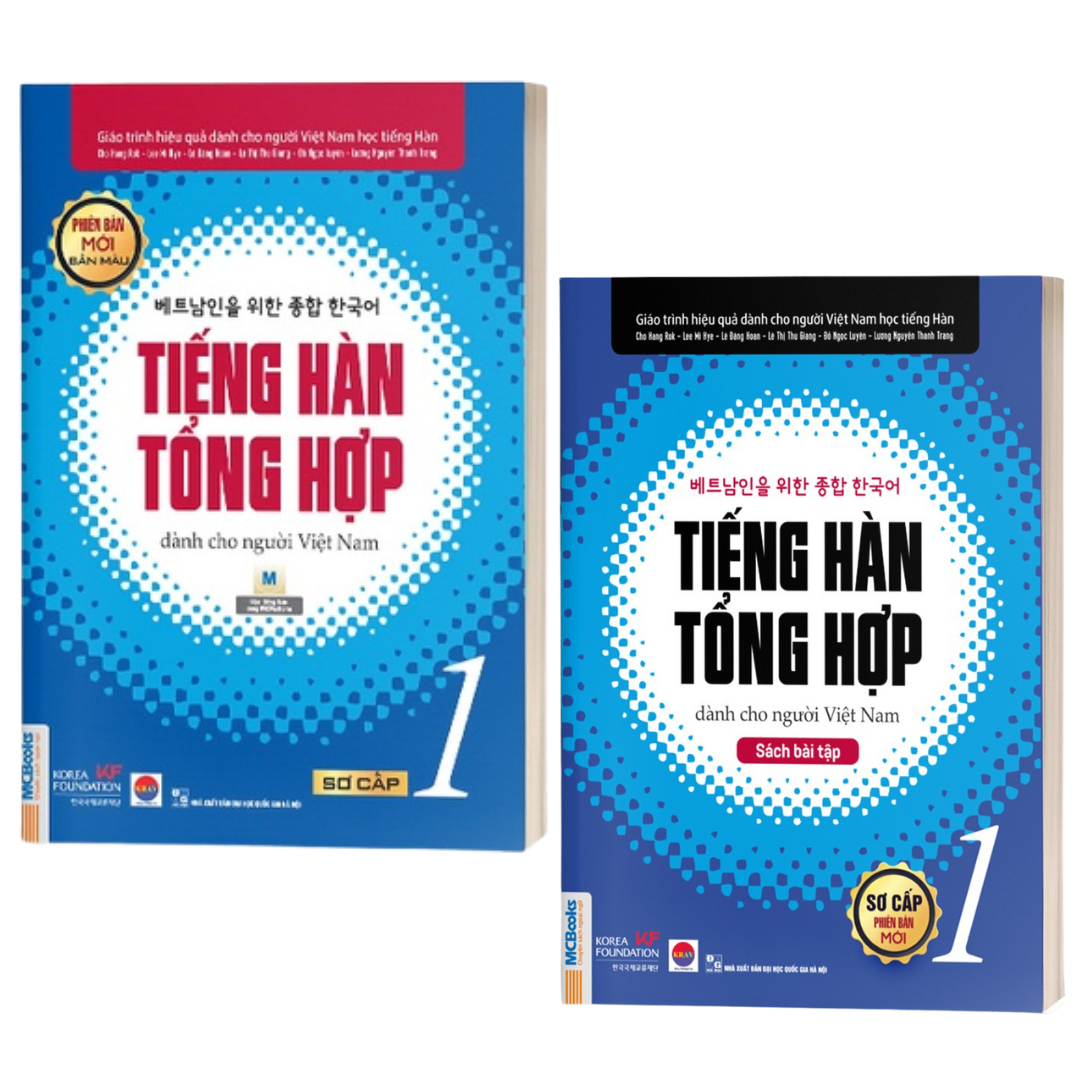 Combo Tiếng Hàn Tổng Hợp Sơ Cấp 1 Dành Cho Người Việt Nam Bản In Màu - Học Kèm App