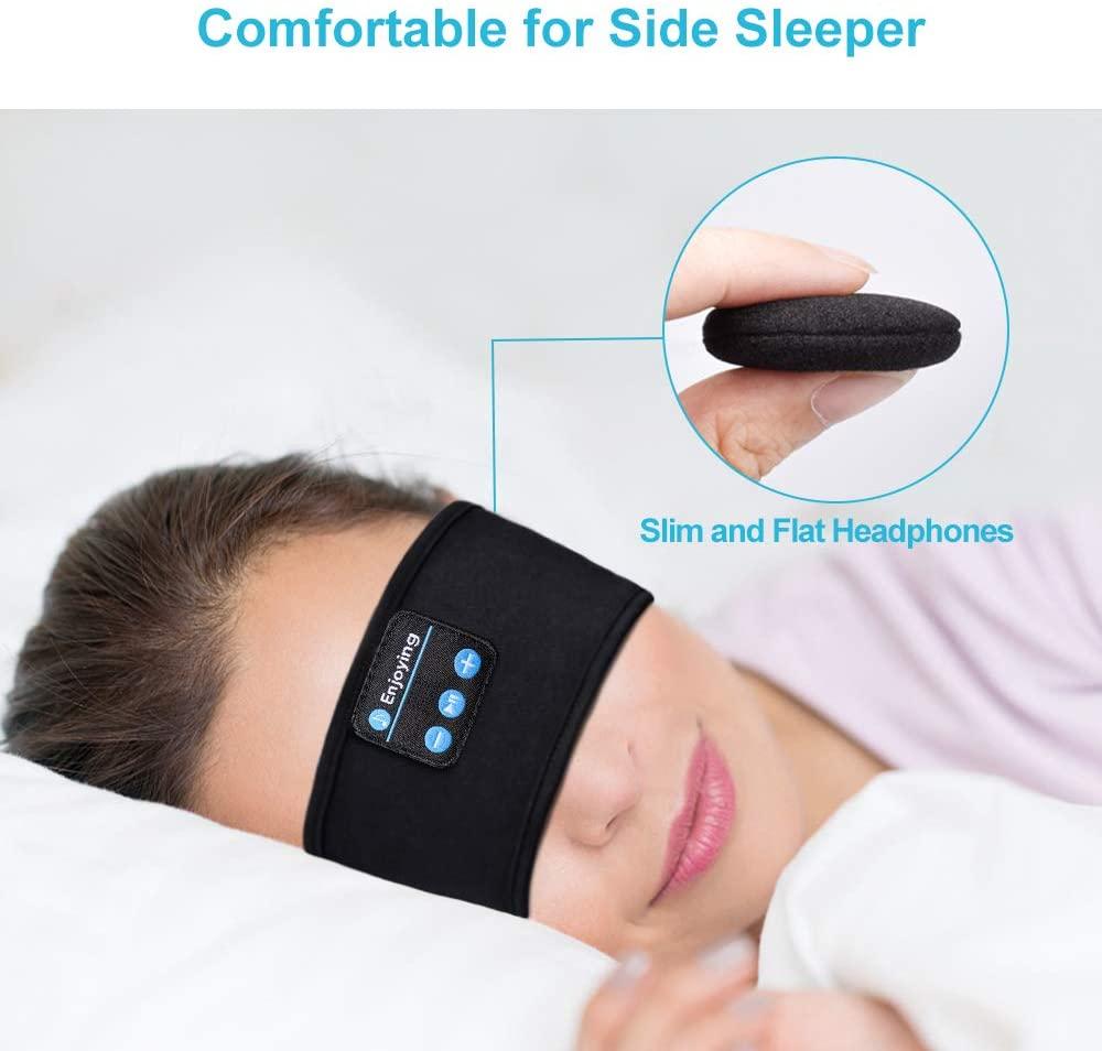 Bluetooth Ngủ Tai Nghe Băng Đô Đeo Trán Tập Thể Thao Mỏng Mềm Mịn Thoải Mái Nghe Nhạc Không Dây Tai Nghe Nhét Tai Mặt Nạ Mắt Cho Bên Ngủ