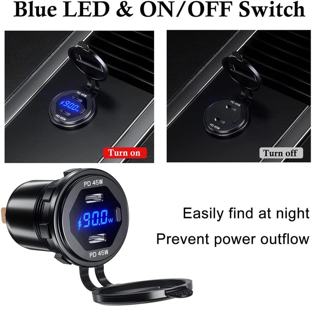 Bộ chuyển đổi nguồn PD Type-C Dual Type-C 90W
