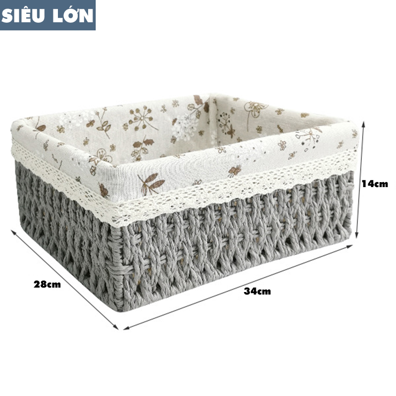 Giỏ Cói Đựng Đồ Size Siêu Lớn Dùng Để Giày Dép Quần Áo Ở Các Phòng Spa Và Trang Trí Nhà Cửa