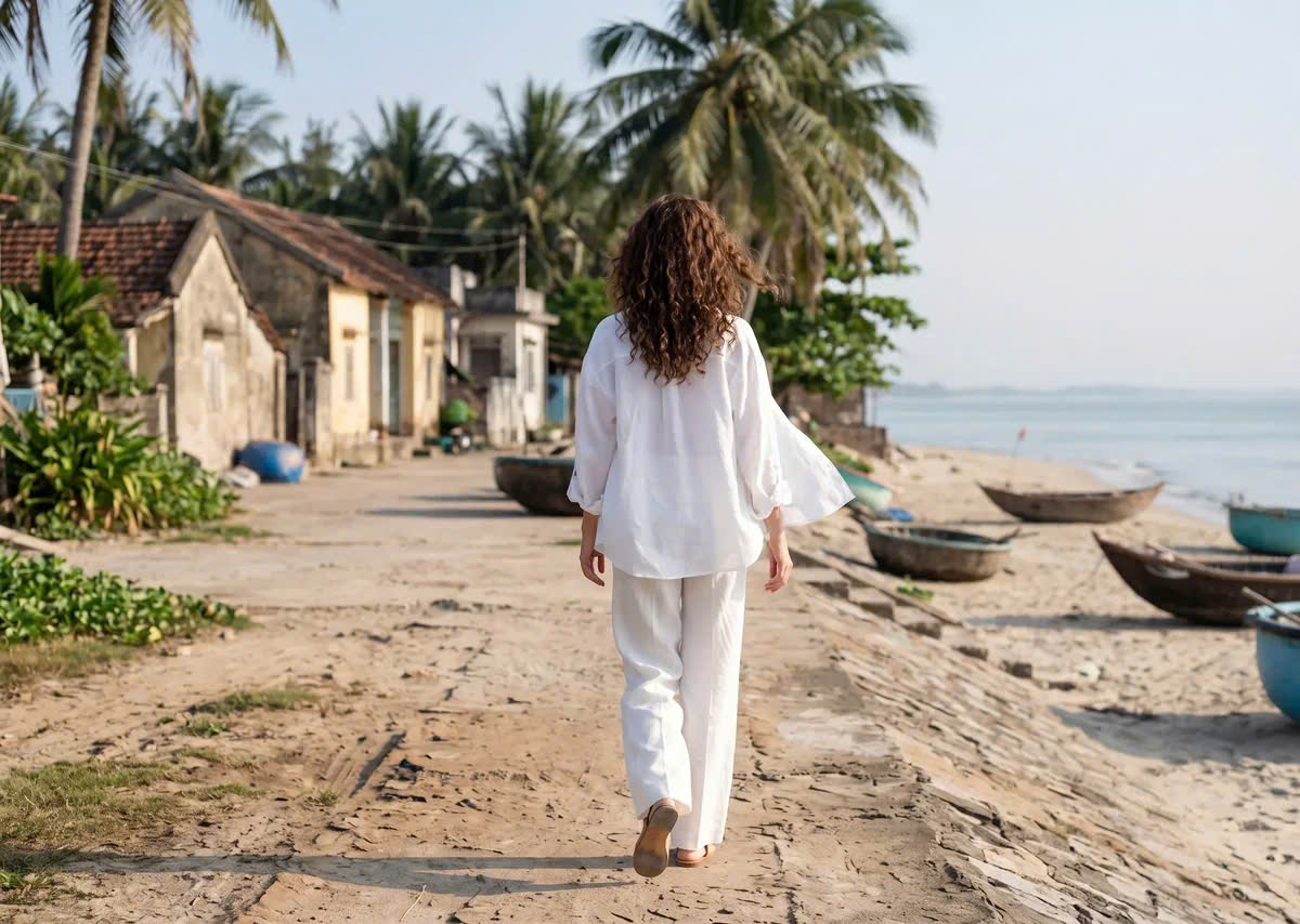 Áo Sơ Mi Oversize Linen Trắng Sương Top175 Thời trang Hity