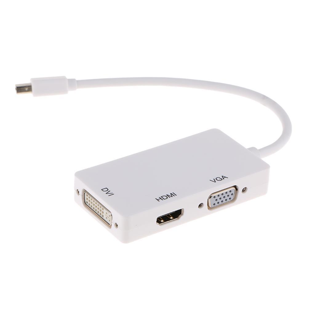 3In 1 DP Port Male to Female DVI VGA Connector Cable Adapter For Laptop