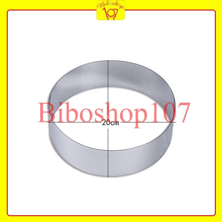 Bộ 3 khuôn inox hình tròn làm bánh mousse, tiramisu