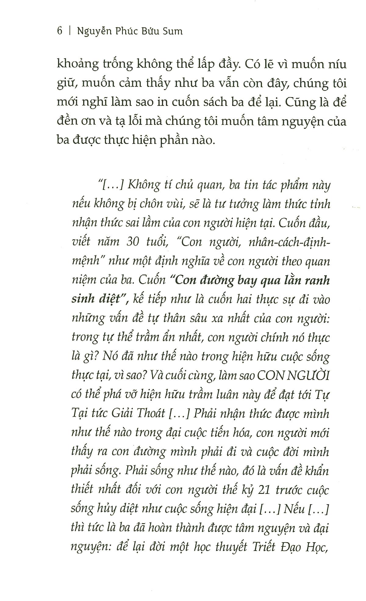 Con Đường Bay Qua Lằn Ranh Sinh Diệt