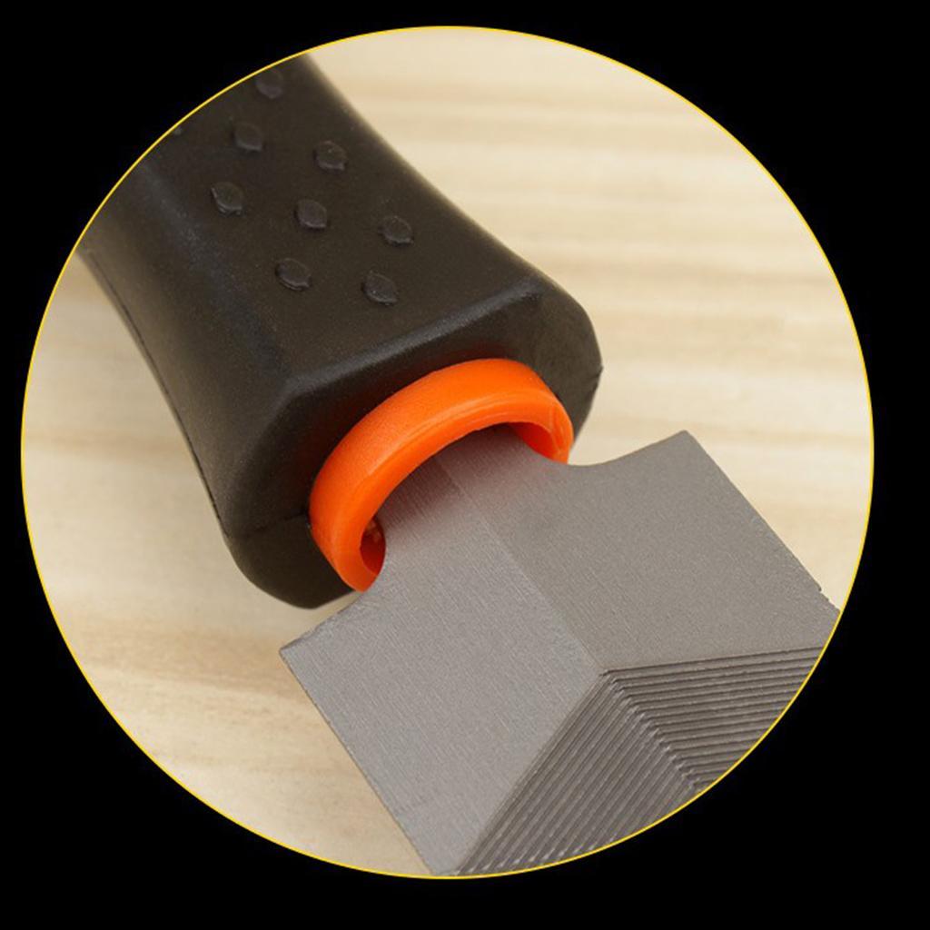 2X Diamond Files Wood Tools with TPR Package Plastic Handle for