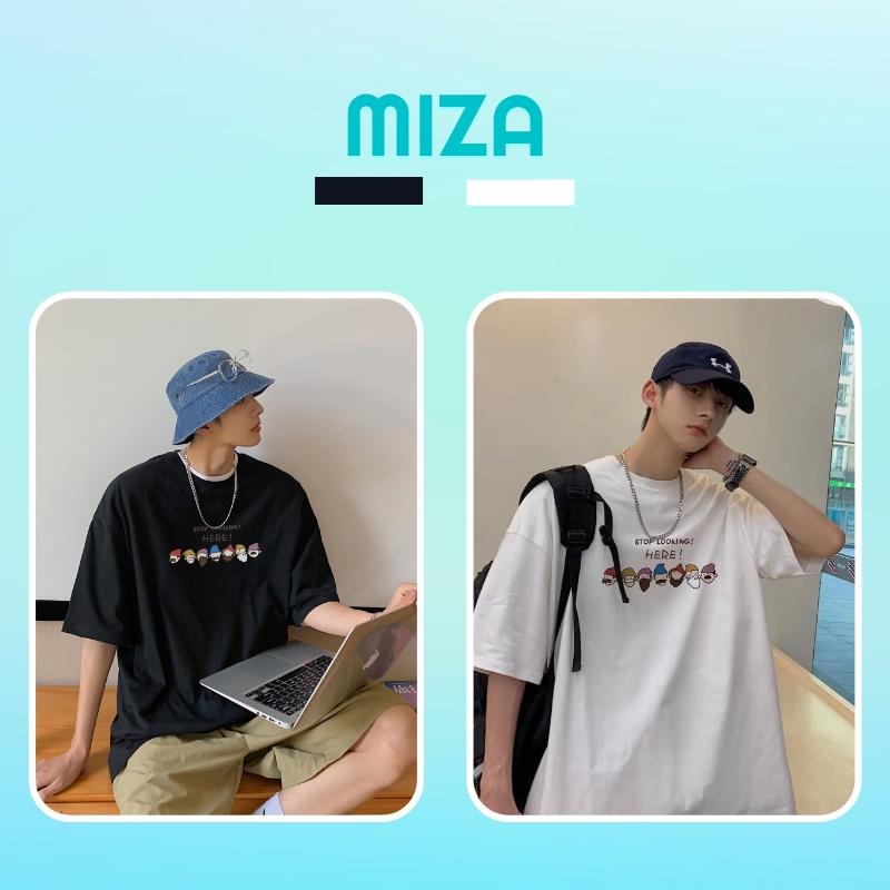 Áo thun nam nữ unisex tay lỡ sweater phông form rộng teen cổ tròn oversize cotton giá rẻ basic đen trắng tee HERE