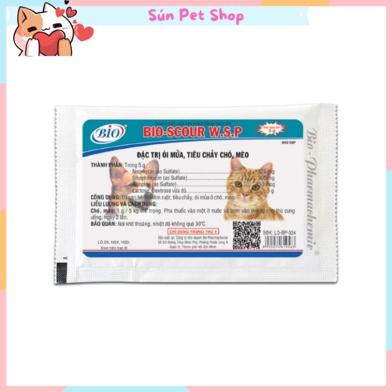 Bio Scour W.S.P giảm tiêu chảy, ói mửa cho chó mèo