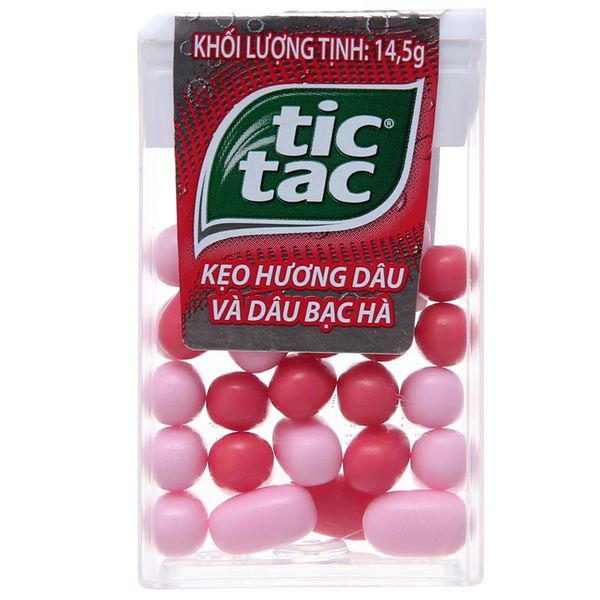 Lốc 12 hộp Kẹo ngậm TicTac vị Dâu Bạc hà 14.5gr