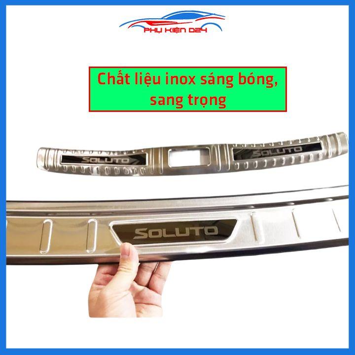 Ốp chống trầy cốp Soluto 2019-2020-2021-2022 inox sáng bóng bảo vệ xe chống va đập