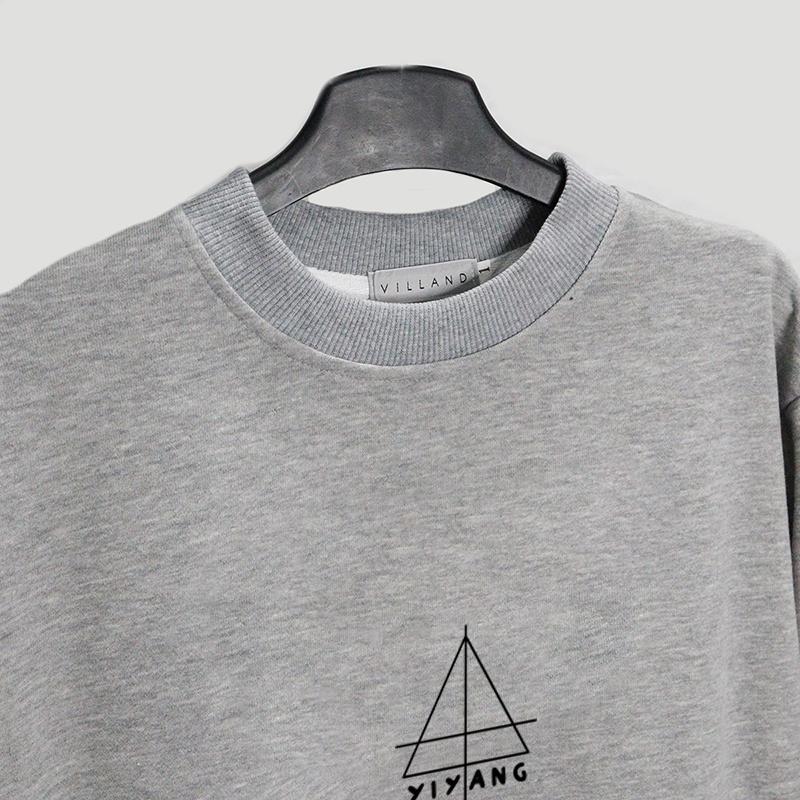 Áo Sweater in hình và chữ YIYANG Oversize Basic áo nỉ Nhật cao cấp dài tay Unisex LOHA