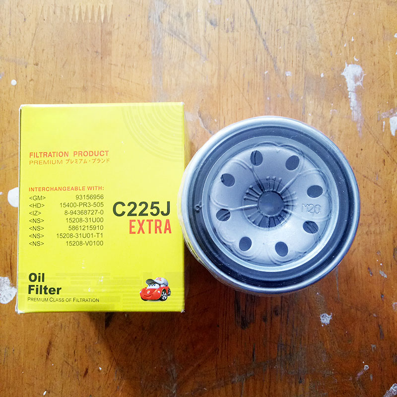 Lọc nhớt cho xe Infiniti QX80 5.6 2013, 2014, 2015, 2016, 2017, 2018, 2019, 2020, 2021, 2022 mã phụ tùng 15208-9E01A mã C225J
