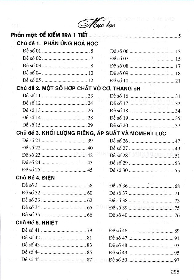 Tuyển tập đề kiểm tra định kì Khoa Học Tự Nhiên lớp 8 (Dùng chung cho các bộ SGK)