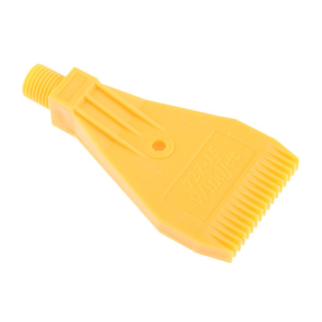 4X Fan Nozzle Air Blower Nozzle Air Wind 1/4in BSPT Plastic Single Hole Yellow