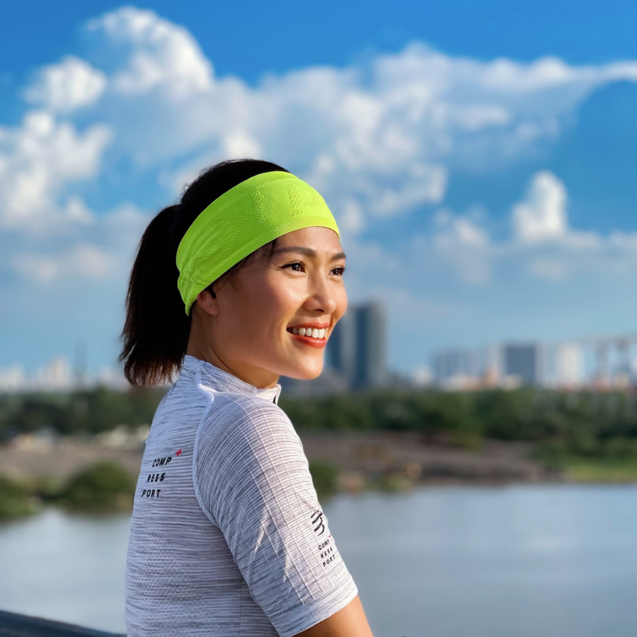 Băng Trán Thể Thao Keepdri Headband On Off Màu Xanh Neon