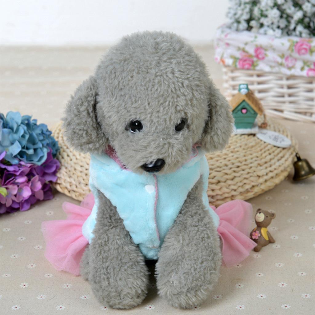 Pet Dog Fashion Velvet Dress Skirt Holiday Party Costume Clothes
