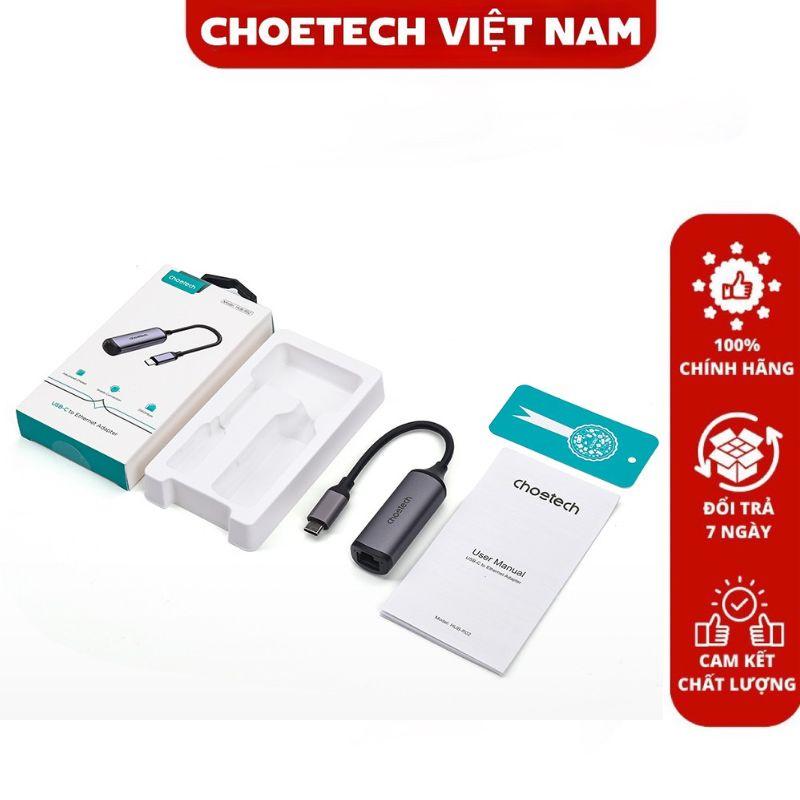 Hub chuyển từ Type C sang RJ45 2.5Gbps Choetech HUB-R02( Hàng chính hãng)