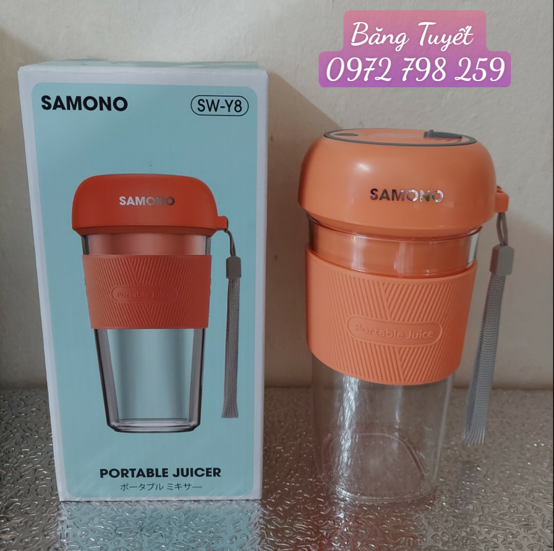 MÁY XAY SINH TỐ MINI CẦM TAY SAMONO SW-Y8 400ML MÀU SẮC TRẺ TRUNG HIỆN ĐẠI