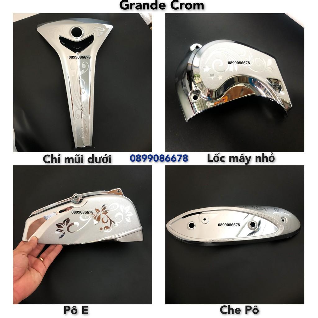 Thảm Chân Crom Dành Cho Yamaha Grande 2019, 2020, 2021, 2022 Chrome, Lót Sàn, Lót Chân, Gác Chân Trước Xe Máy