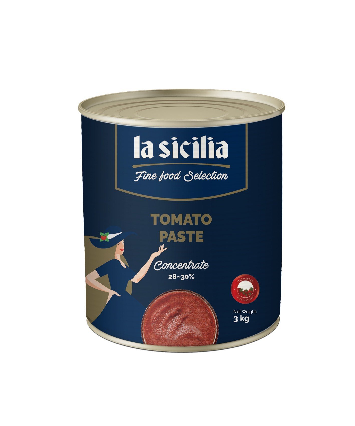 Cà chua chọn lọc nghiền nhuyễn cô đặc hiệu La Sicilia Ý- 3kg