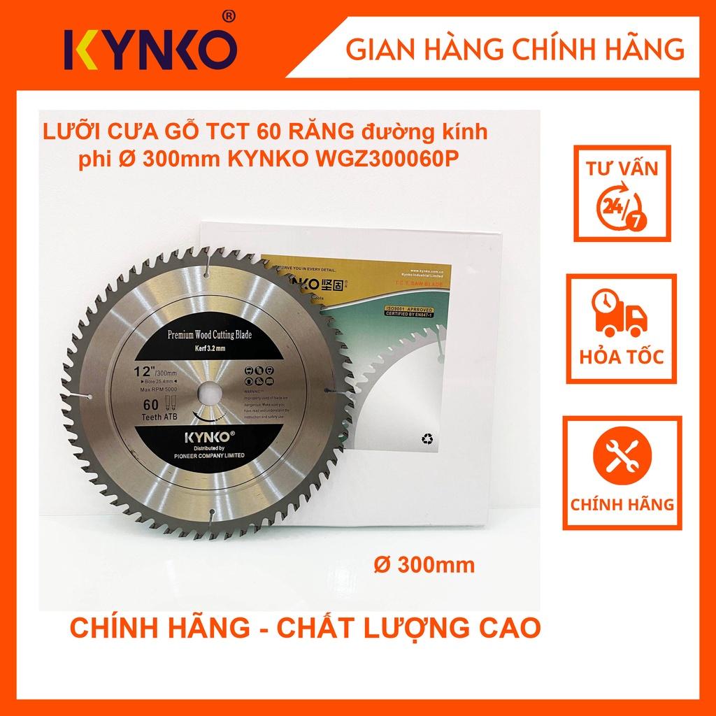 LƯỠI CƯA GỖ TCT 60 RĂNG đường kính phi Ø 300mm KYNKO WGZ300060P