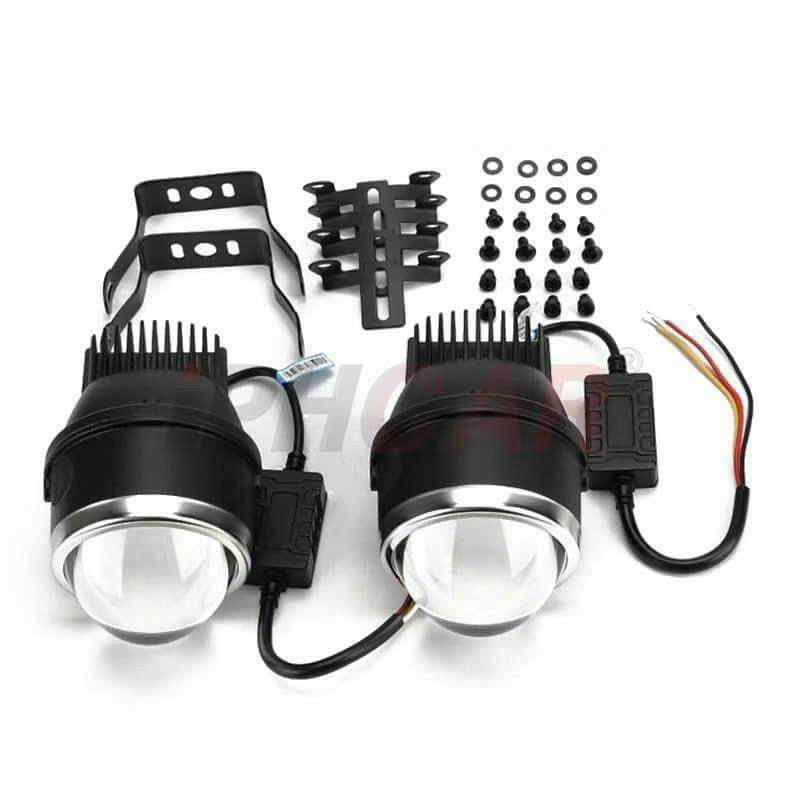 Bộ Bi gầm Led 3.0" iPHCAR M617- 45W 3 màu/1 màu, trắng, vàng,len xanh cực sáng, có chế độ pha/cos