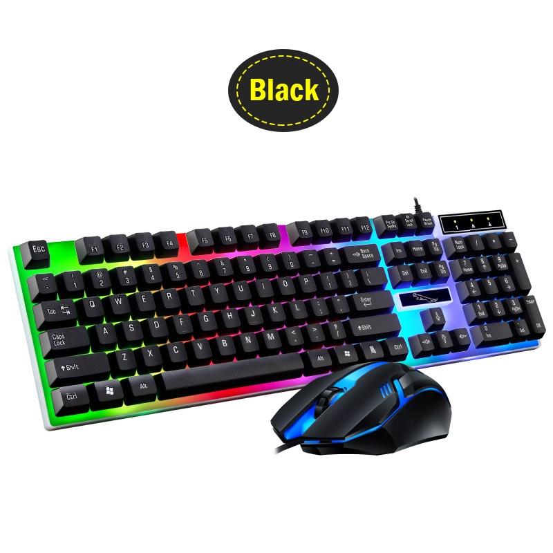 Bàn Phìm Chuột Bàn Phím Gaming G21 có dây Kèm Chuột Máy Tính Bộ Bàn Phím Và Chuột Cảm Giác Cơ Học Phát Sáng USB