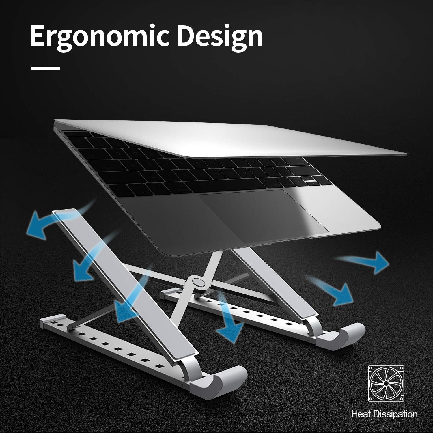 Đế Máy Tính Nhôm Có Thể Gập Lại Đa Chức Năng Dành Cho Máy Laptop Ipad Pc