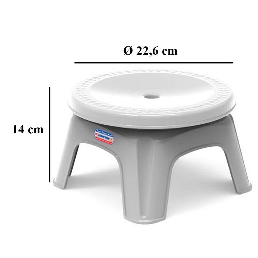 Combo 5 Ghế Mini Tròn Duy Tân Tiện dụng (Ø 22.6 x 14 cm) No.1115 - Màu ngẫu nhiên, ghe nhua duy tan