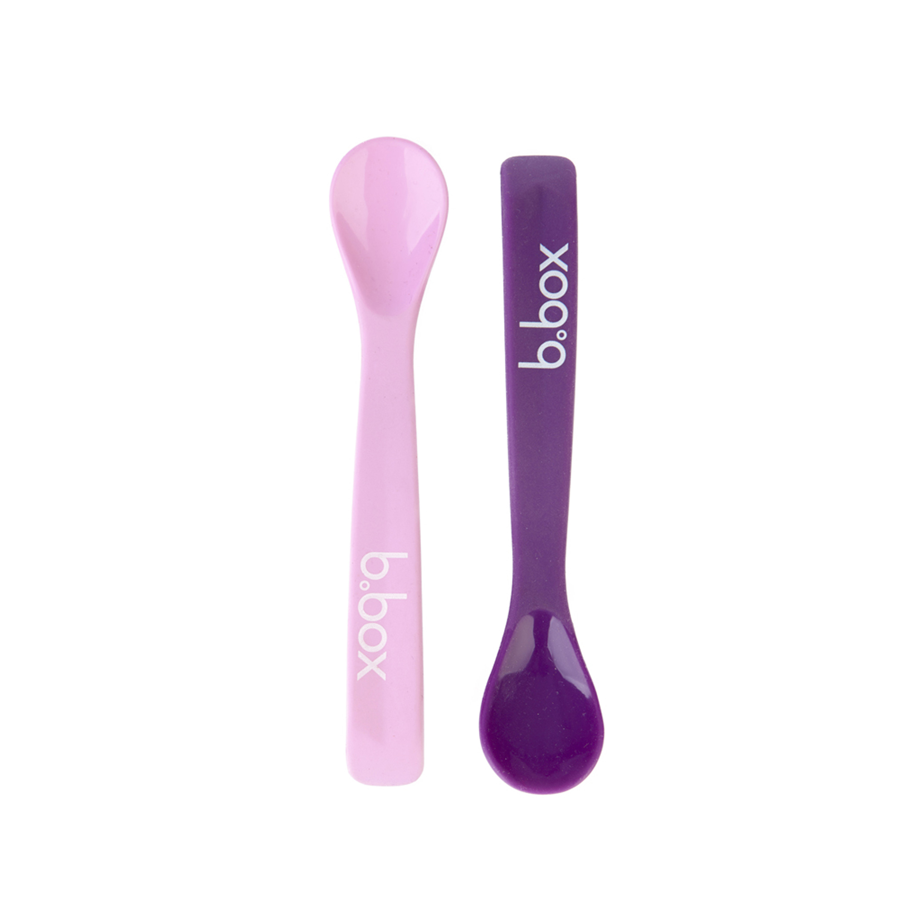 B.box Muỗng silicone cho bé ăn dặm - Bộ Đôi Hồng Tím