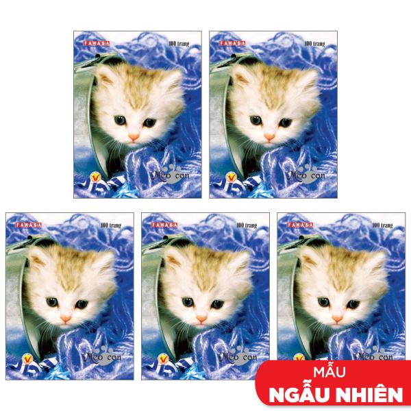 Combo 5 Tập Học Sinh 100 Trang ĐL 80g/m2 - FAHASA (Mẫu Màu Giao Ngẫu Nhiên)