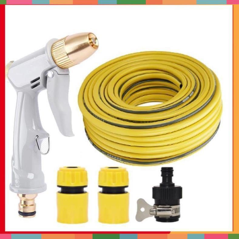 Bộ dây vòi xịt nước rửa xe, tưới cây tăng áp 3 lần, loại 3-5m  206846