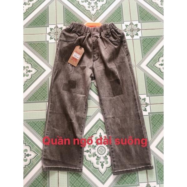 Quần jean bò ống rộng cho bé gái kiểu mới