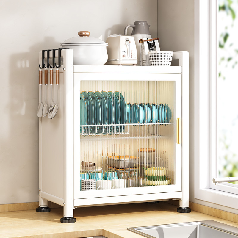Tủ Để Chén Bát 3 Tầng Thông Minh VANDO Phiên Bản Mới Nhất, Tủ Chống Bụi Bẩn, Côn Trùng, Kèm Khay Hứng Nước Sạch Sẽ, Khô Ráo