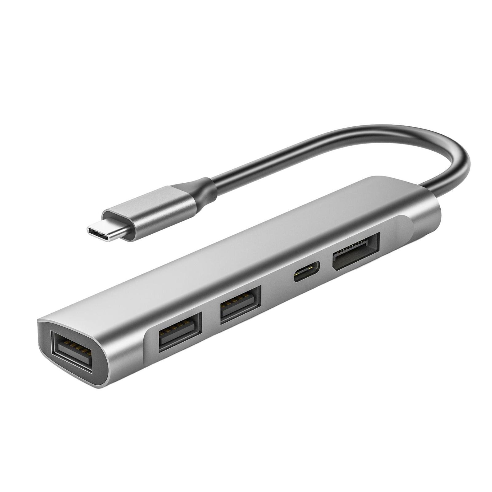 USB C Hub PD 60W Accs USB 2.0 5 in 1 8K/6K/5K/4K 60Hz for Laptop Charging PC