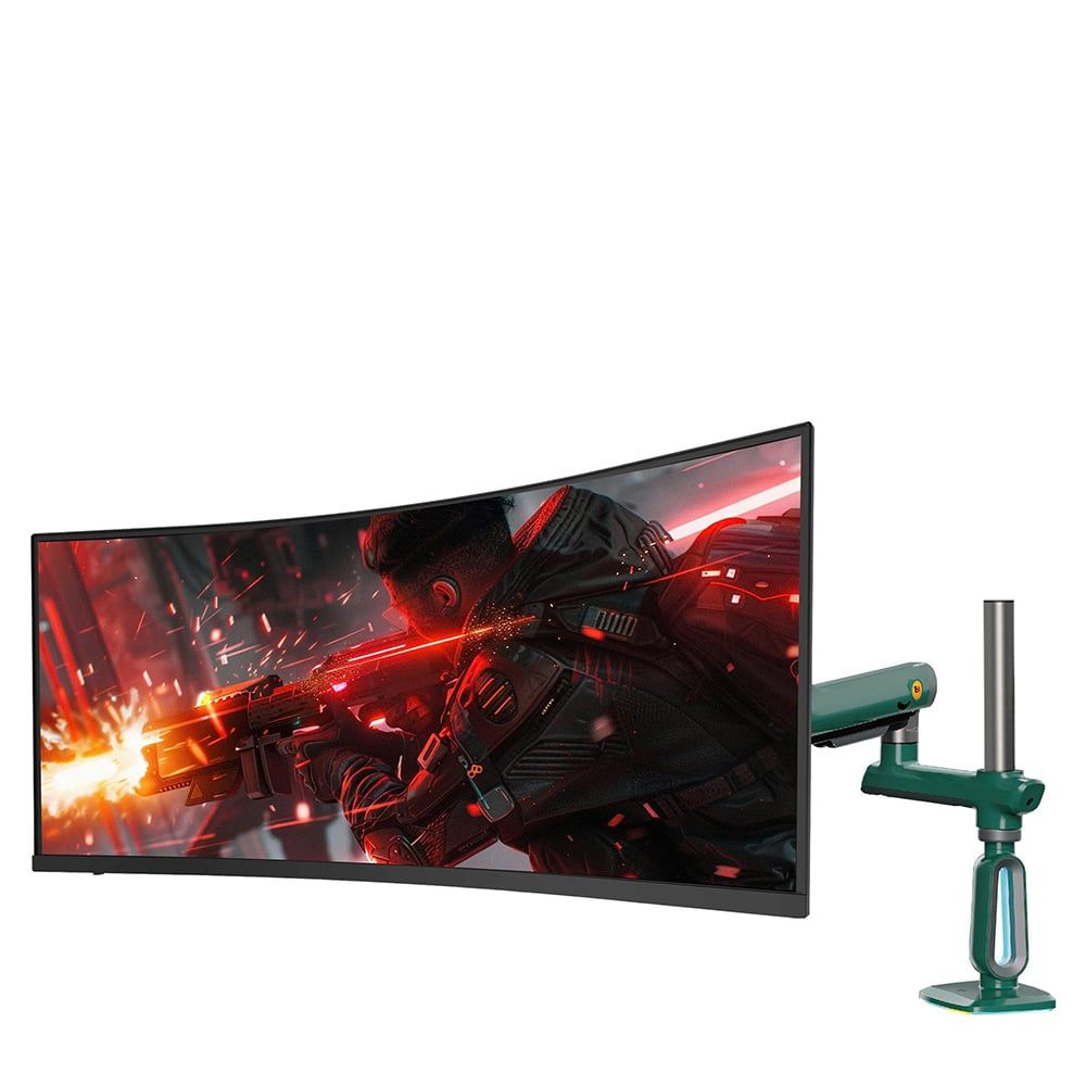 Giá Treo Màn Hình LCD Gắn Bàn NB K7 Xanh Lá LED RGB (32" - 60") – Hàng Chính Hãng