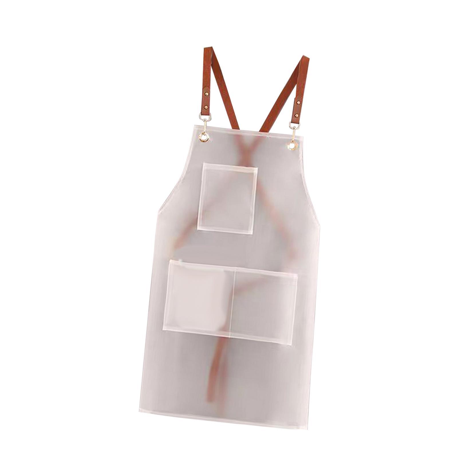Cooking Apron Chef Apron Gardening Apron Oil Bib Apron for Cosmetology, Coffee Shop Sturdy Adjustable Straps Paint Apron Serving Apron