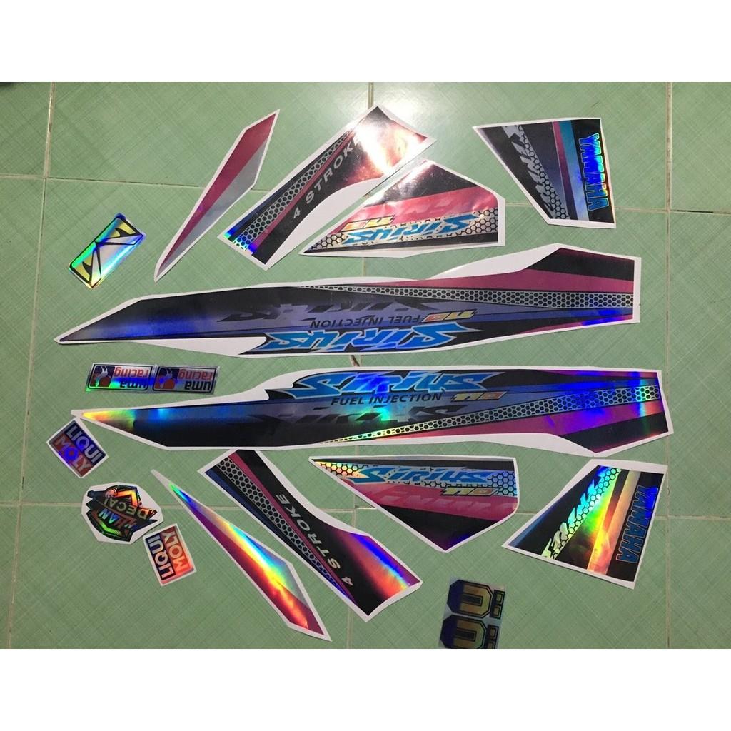 Tem sirius 110 hồng đen crom